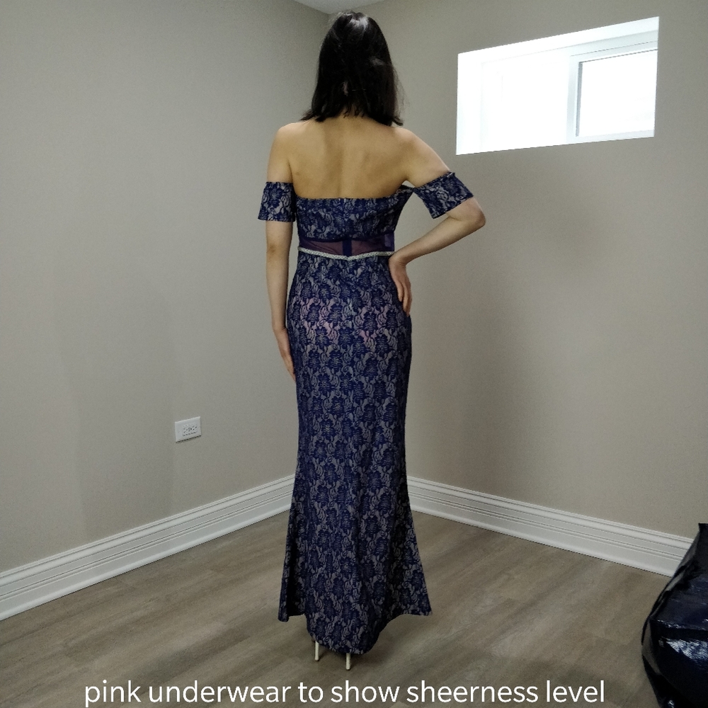 Prom dress custom royal blue lace JANE.X Bethany - Picture 3 of 16